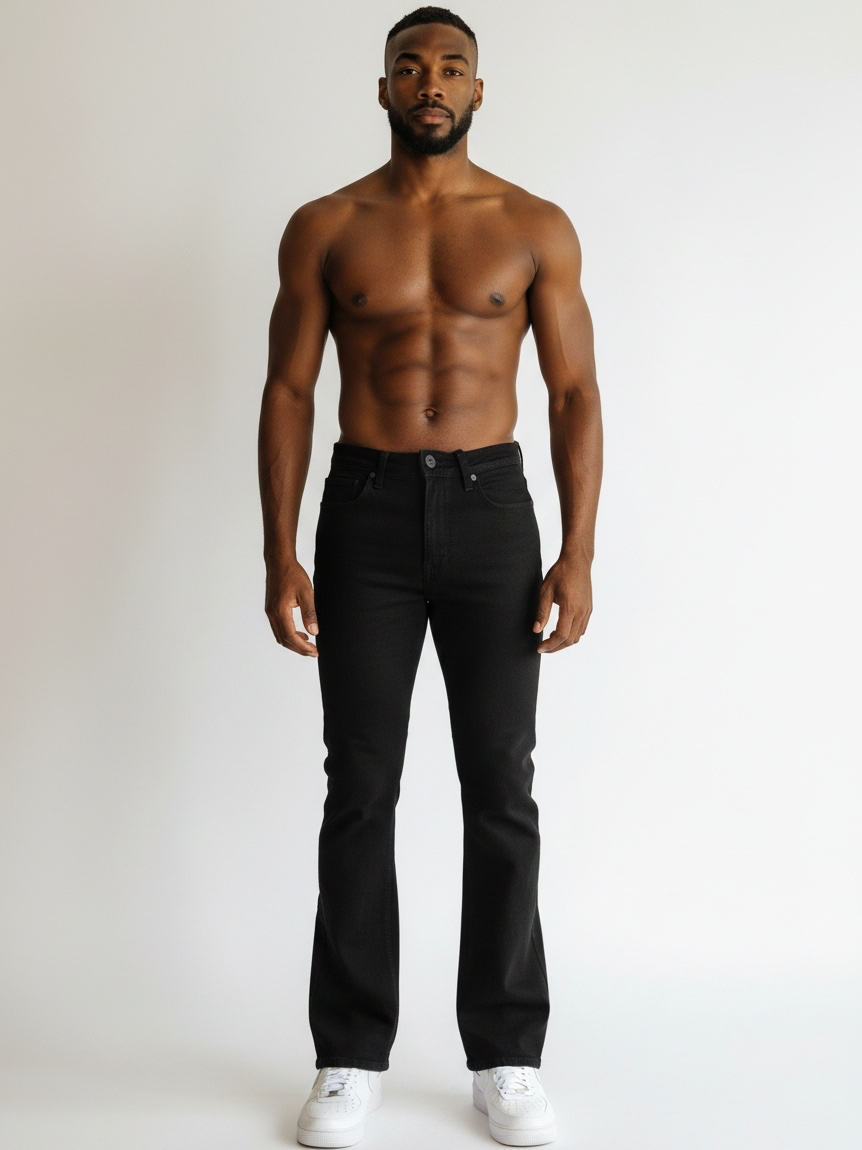 Basic Skinny Stacked Jeans - Black