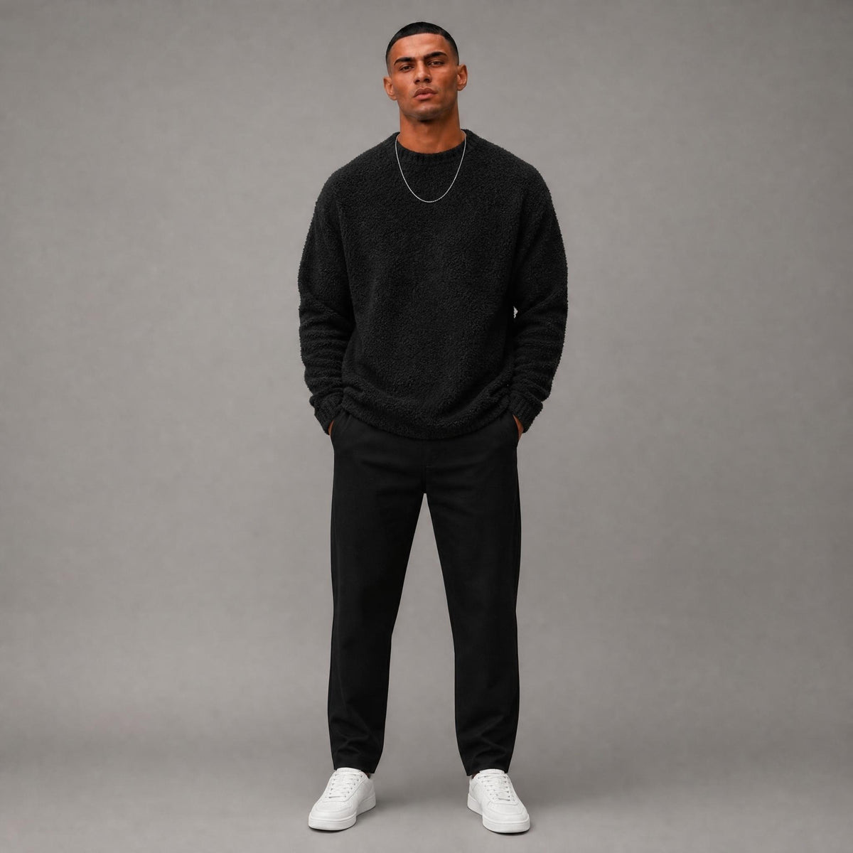 Puff Knit Jumper (FW25-133 Black)