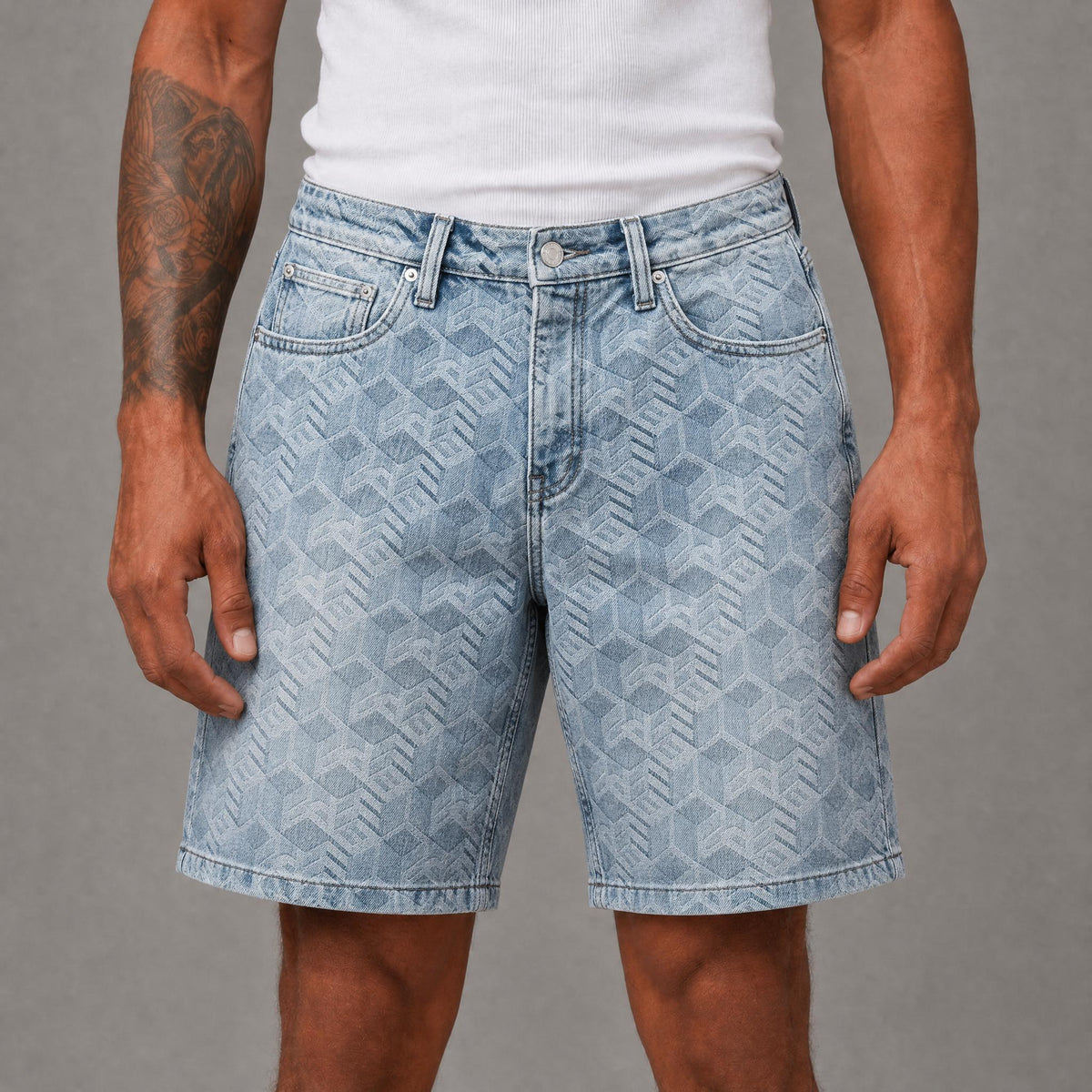 Purple Brand Shorts - Light Blue