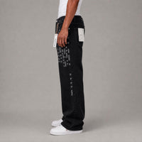 "Purple" Brand Stacked Fitted Jeans - Black