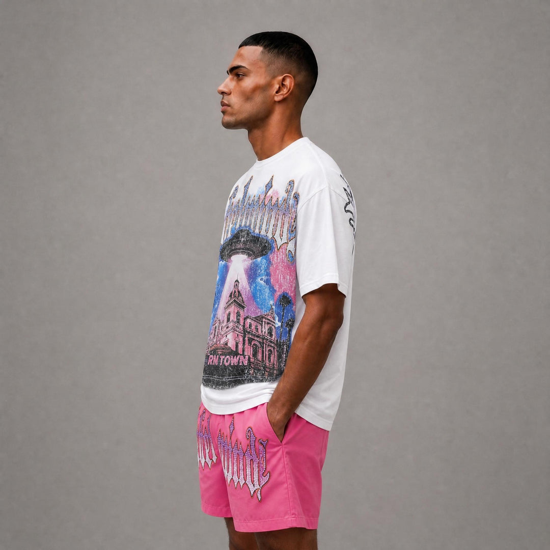 RM TOWN RHINESTONE TEE