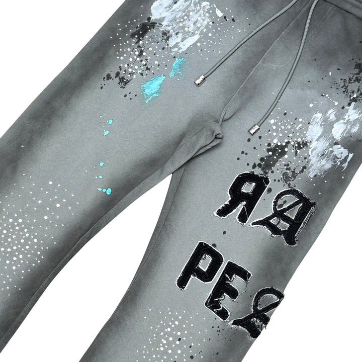 WASHED PAINTED JOGGER W/ RHINESTONE DETAIL