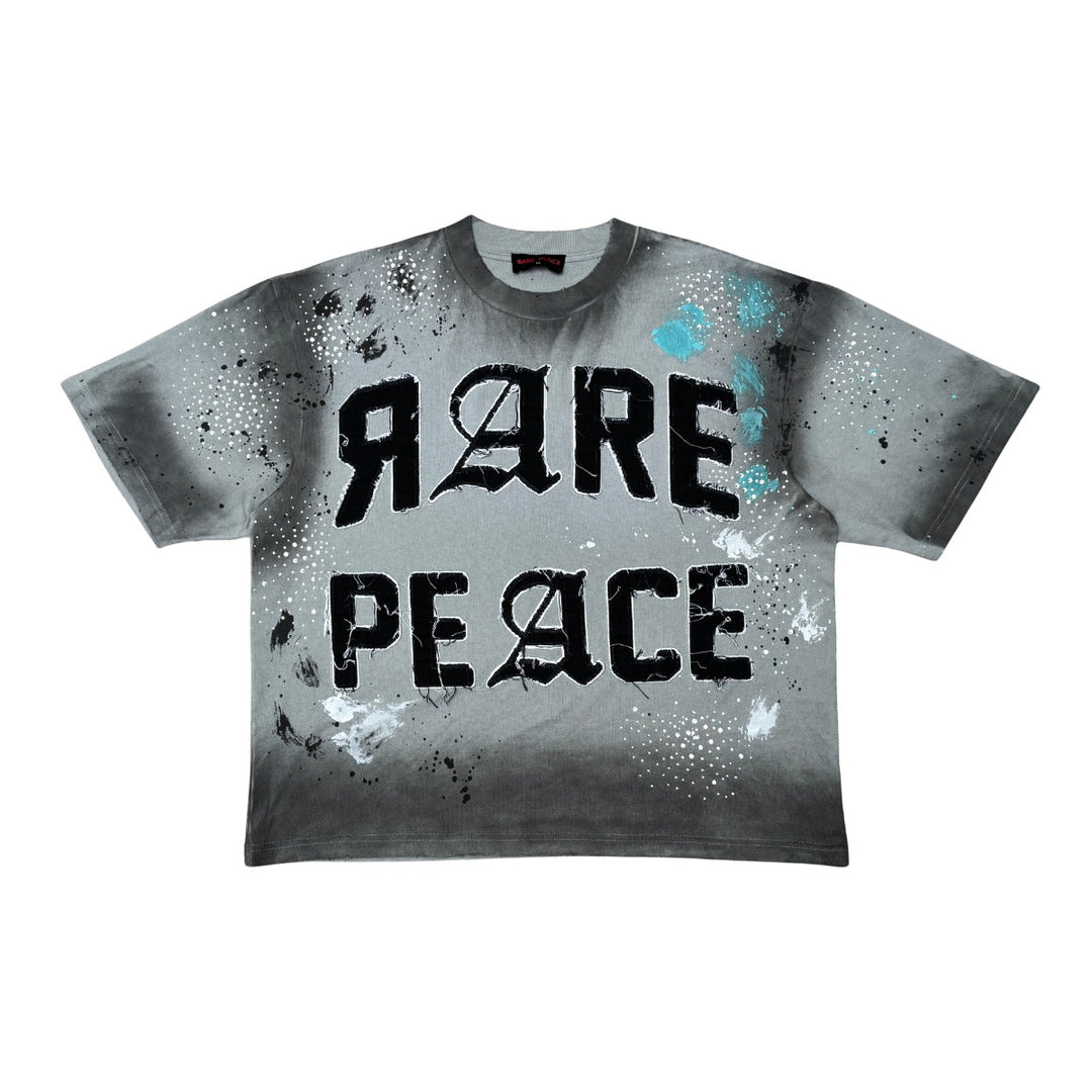 WASHED PAINTED TEE W/ RHINESTONE DETAIL