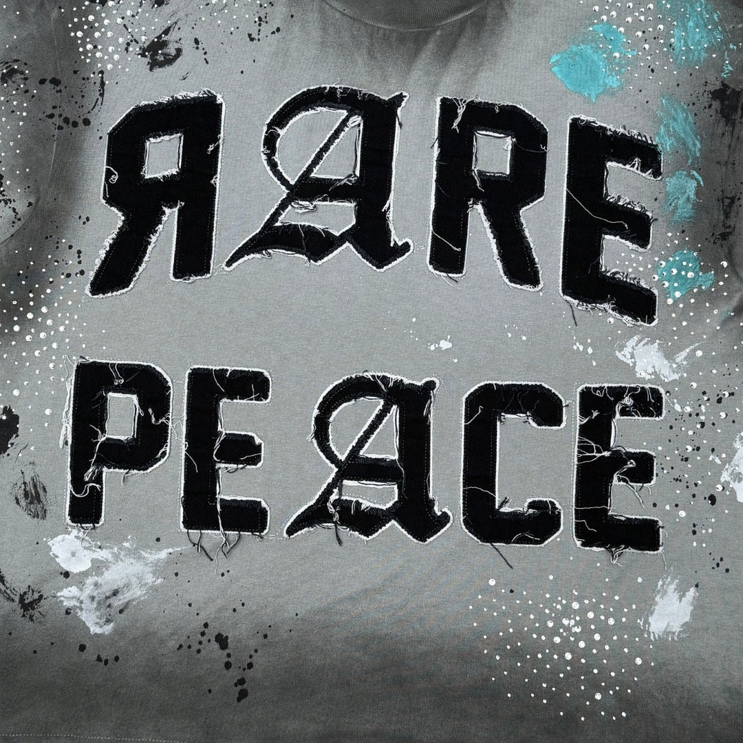 WASHED PAINTED TEE W/ RHINESTONE DETAIL