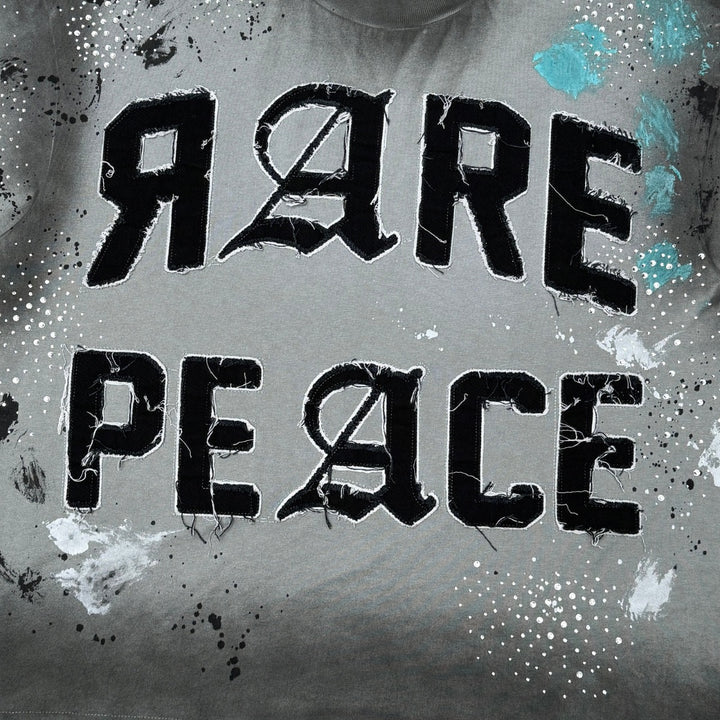 WASHED PAINTED TEE W/ RHINESTONE DETAIL