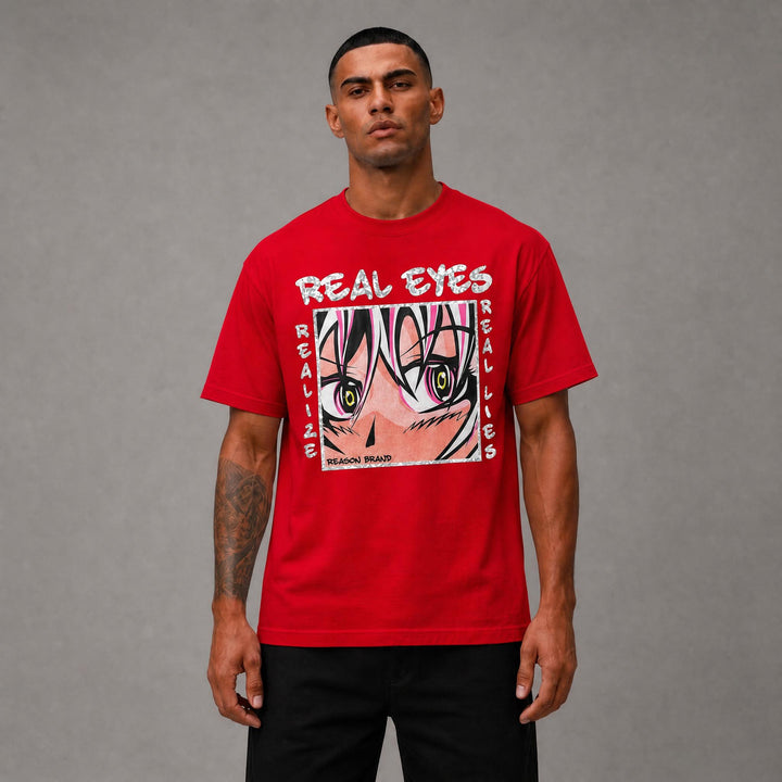 Real Eyes Tee (S140) - Red
