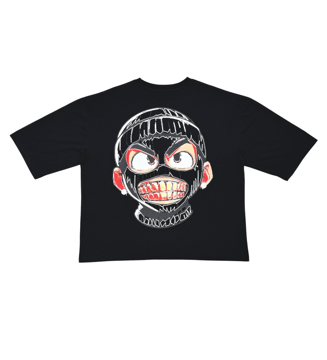 Rear View Cropped Tee - Black