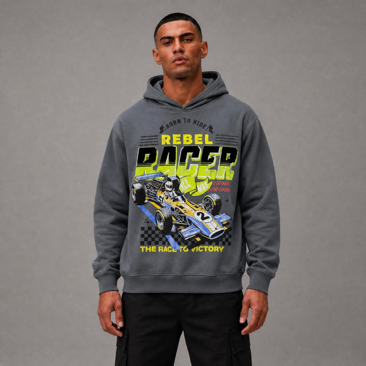 Rebel Racer Hoodie - Grey