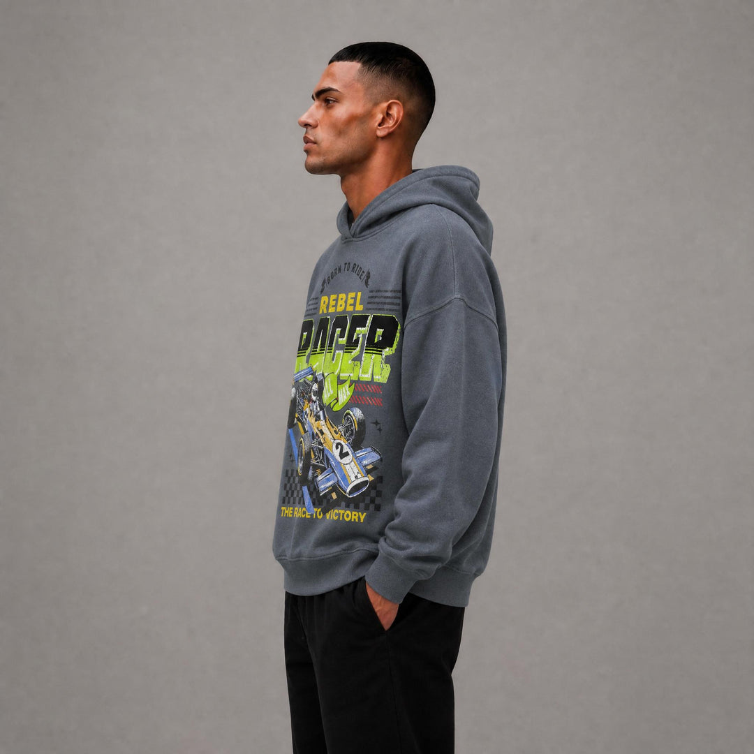 Rebel Racer Hoodie - Grey