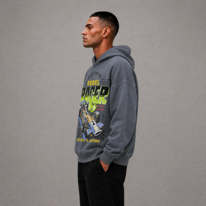 Rebel Racer Hoodie - Grey