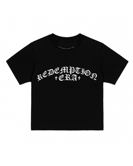 Redemption Era Cropped Tee - Black