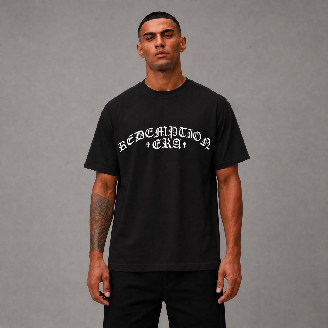 Redemption Era Cropped Tee - Black