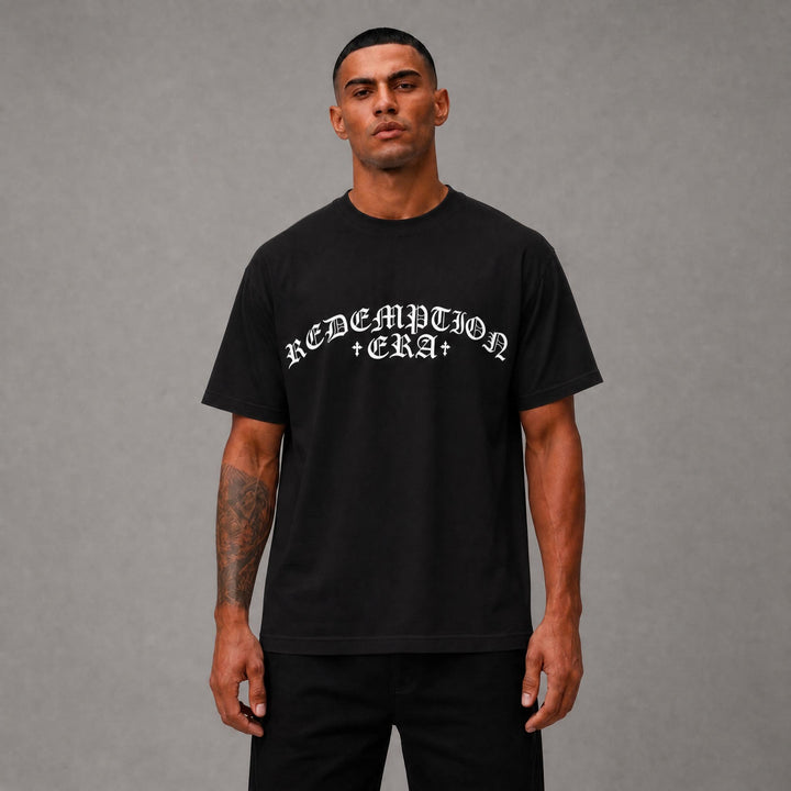 Redemption Era Cropped Tee - Black
