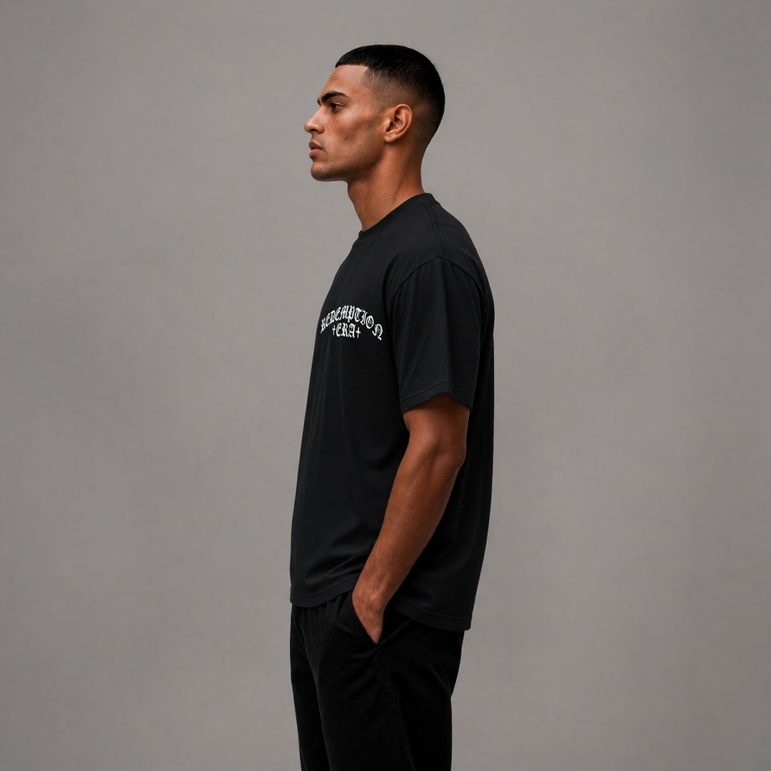 Redemption Era Cropped Tee - Black