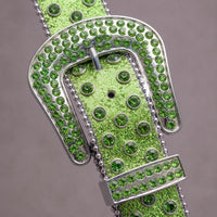 Rhinestone Belt - Green