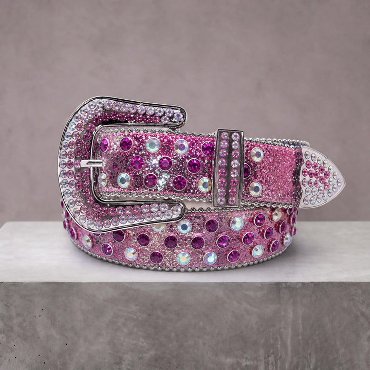 Rhinestone Belt - Purple
