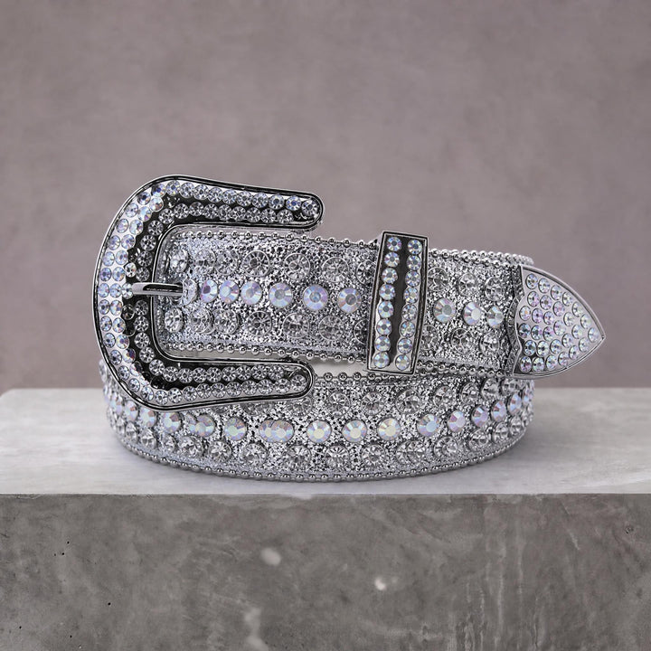 Rhinestone Belt - Silver