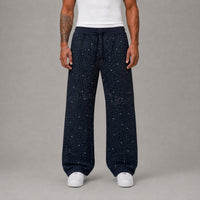 Rhinestone Stacked Sweats - Black (1)
