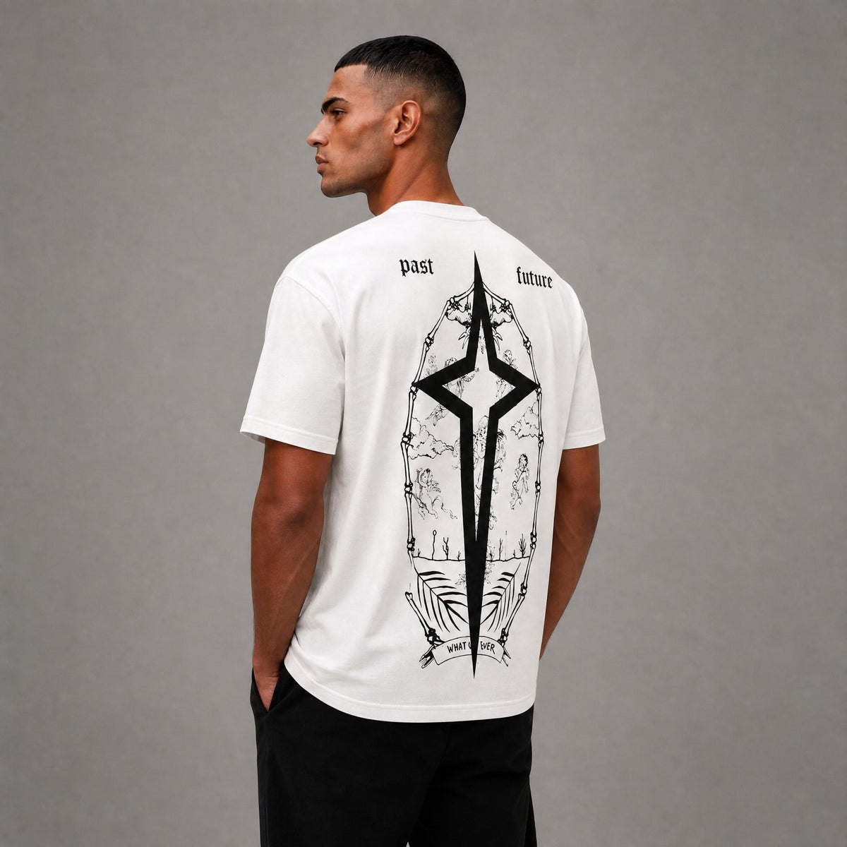 Rich Gang MK51 Light Grey Star T-Shirt