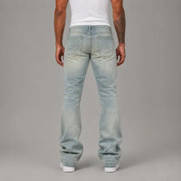Rip & Repair Skinny Flare Jeans - Men's Streetwear Denim Jeans