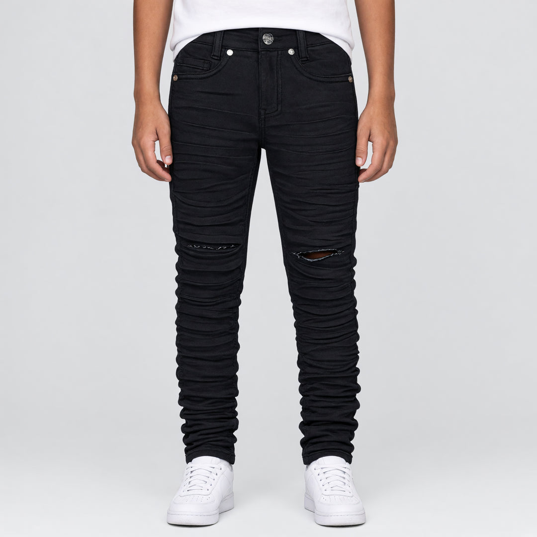 Ripped Kids Jeans - Black