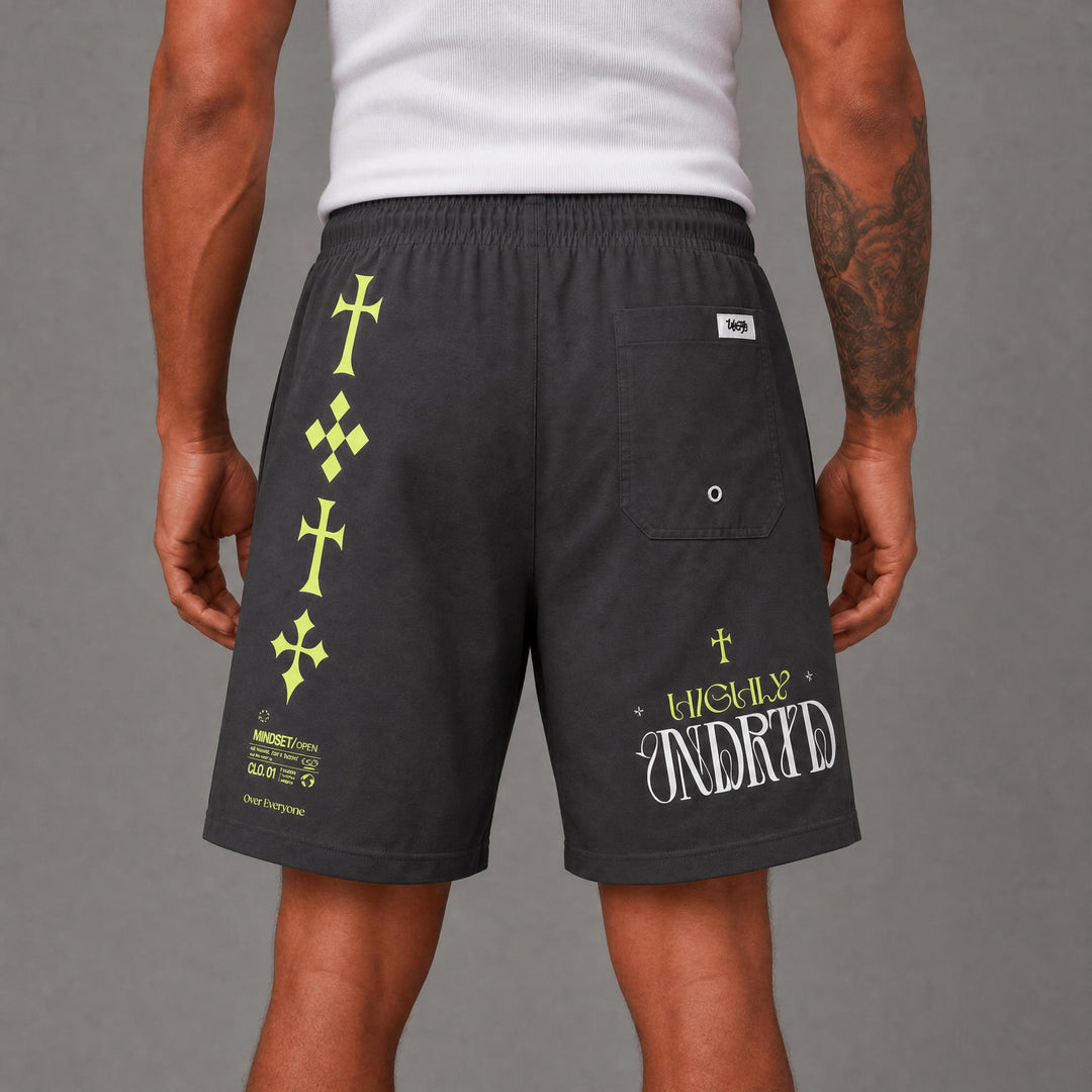 Rise Above Nylon Shorts - Pewter