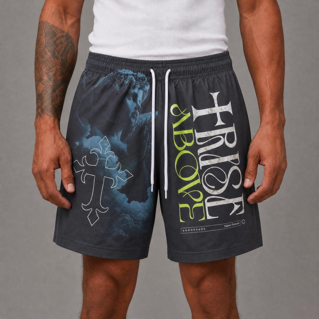 Rise Above Nylon Shorts - Pewter