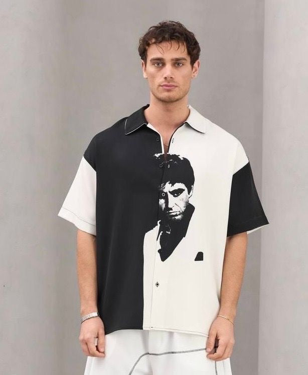 Scarface Button Up - Striped