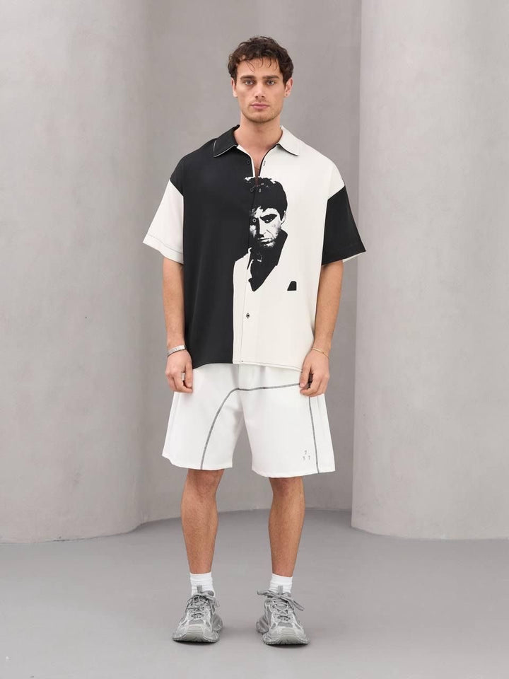 Scarface Button Up - Striped