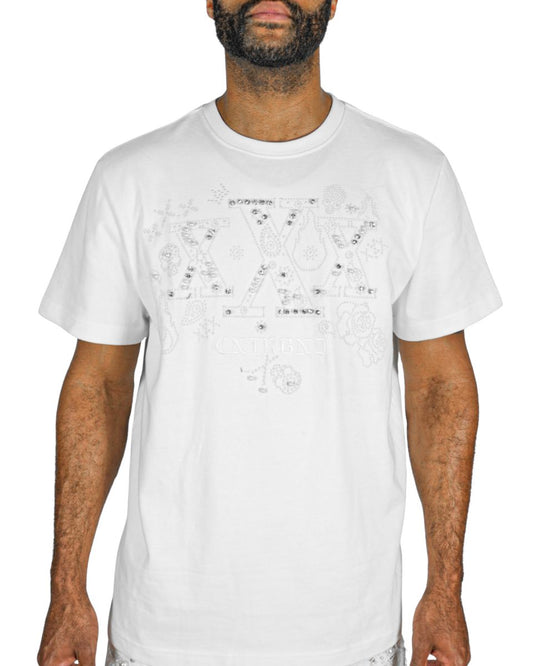 XXX Rhinestone Tee - White