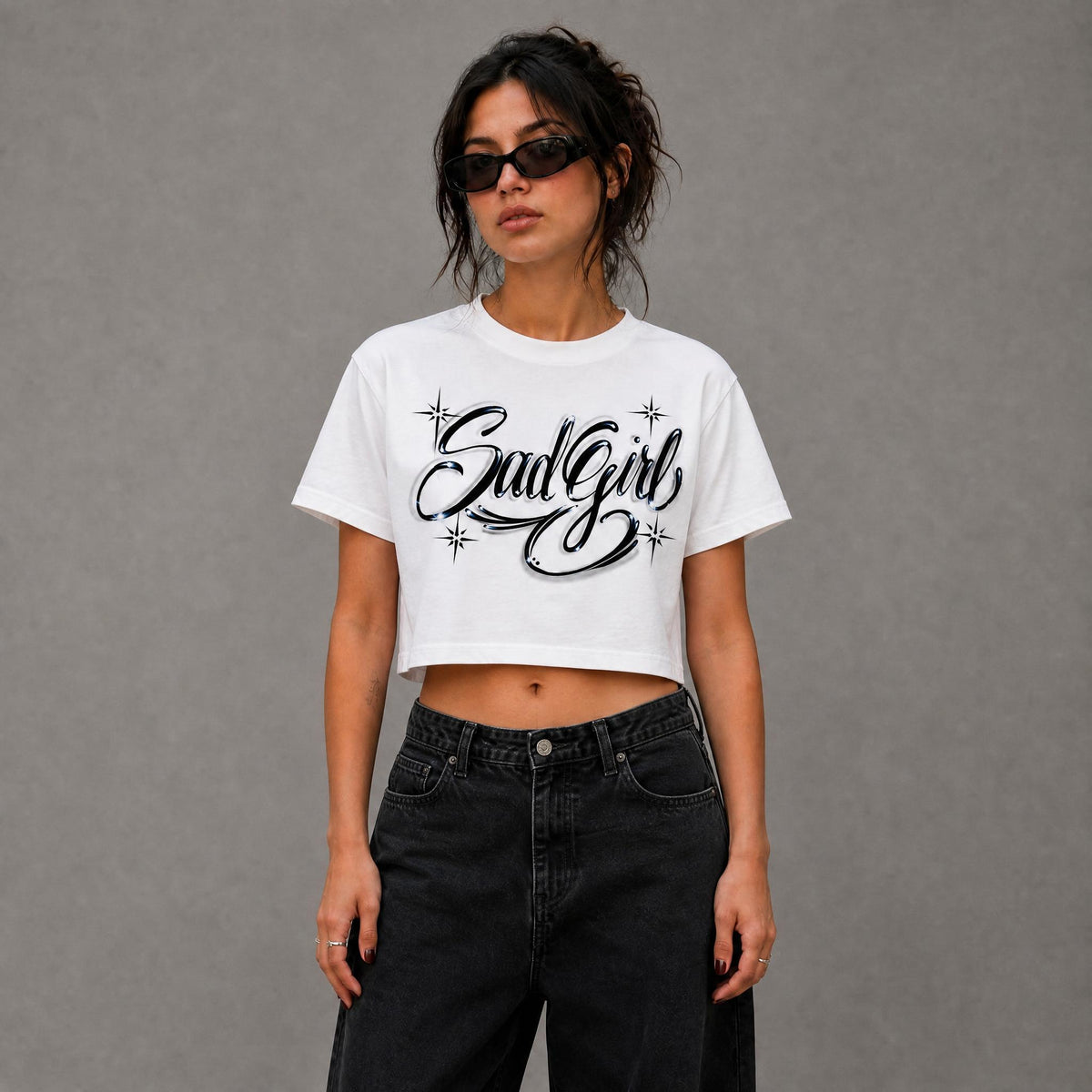 Sad Girl Corp Woman's Tee - White
