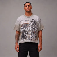 Saint French Terry Tee - Men's Graphic Streetwear T-Shirt