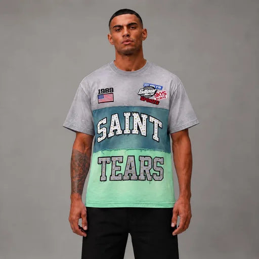Saint Tears 1989 French Terry Tee - Men's Graphic Streetwear T-Shirt