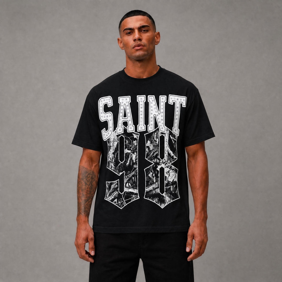 Saint 98 Graphic Tee - Black