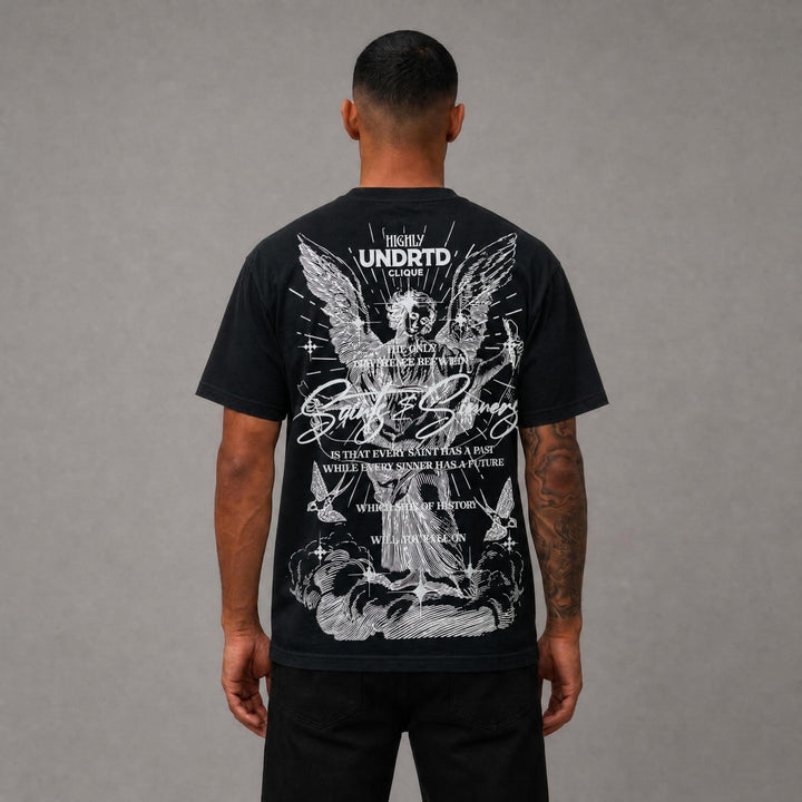 Saint And Sinners Graphic Tee - Black