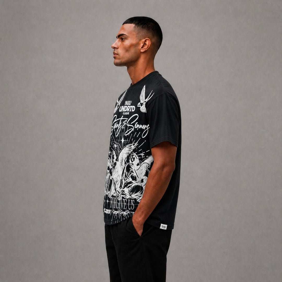 Saint And Sinners Graphic Tee - Black