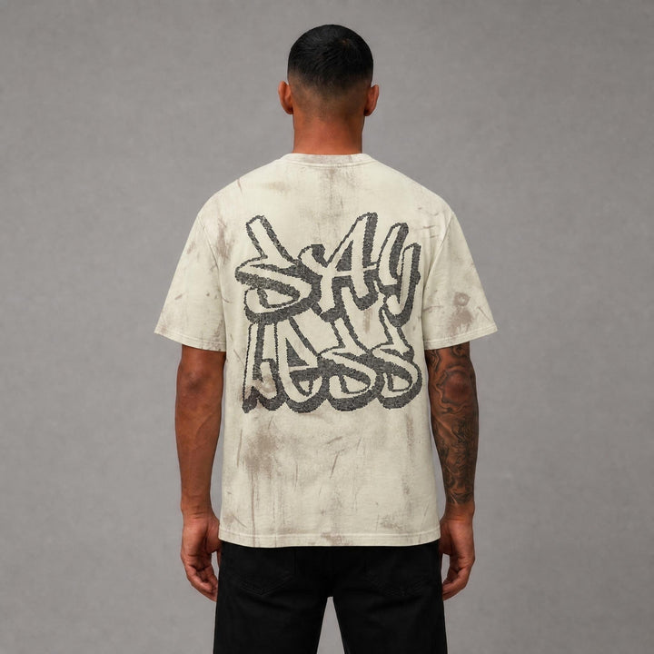 Say Less Cropped Tee - Beige