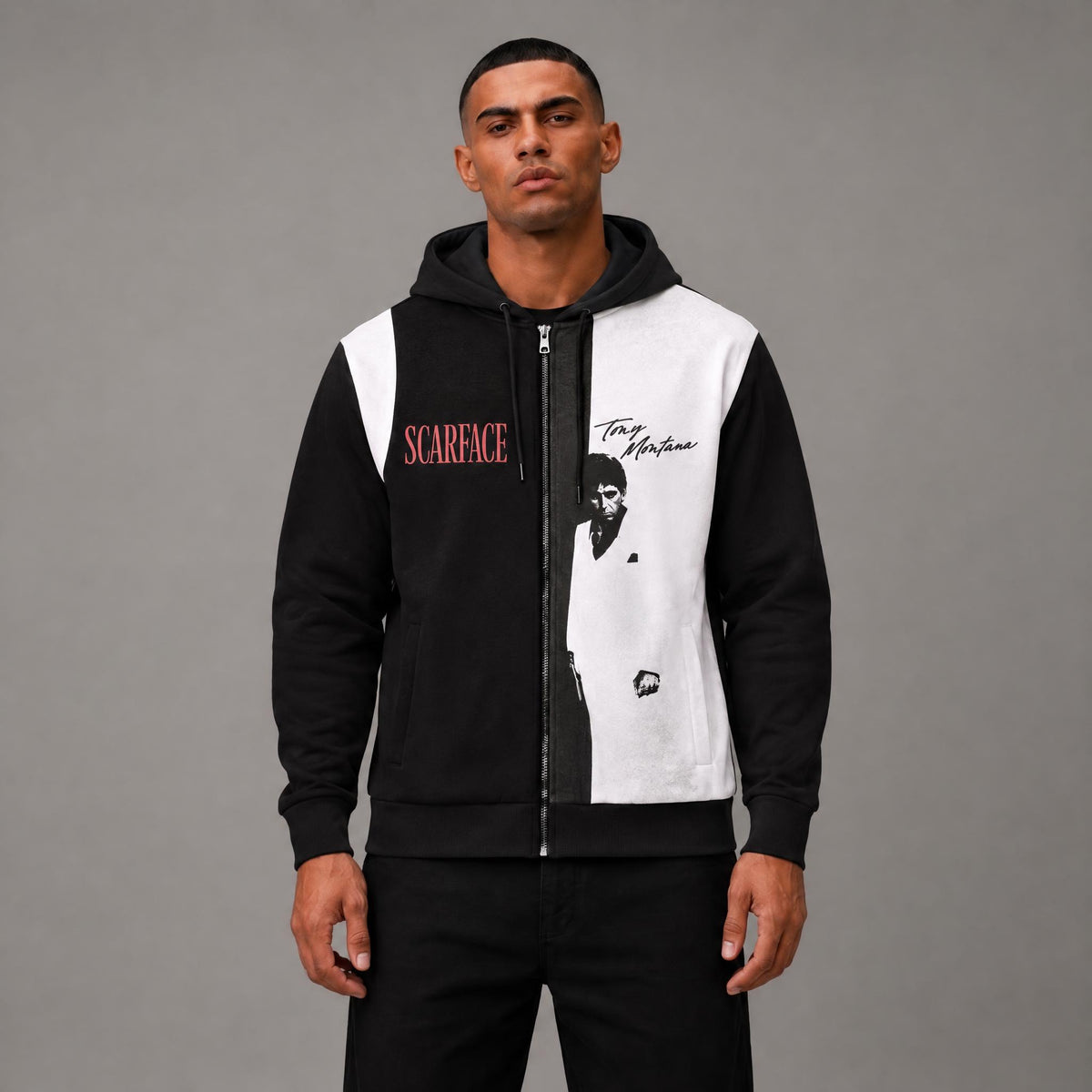 Scarface Full Zip Hoodie - Men's Graphic Streetwear Hoodie