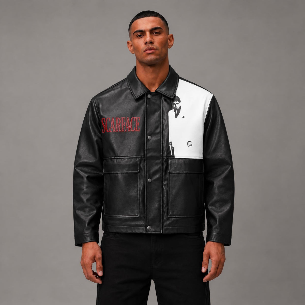Scarface Panel Work Jacket - Men's Streetwear Work Jacket