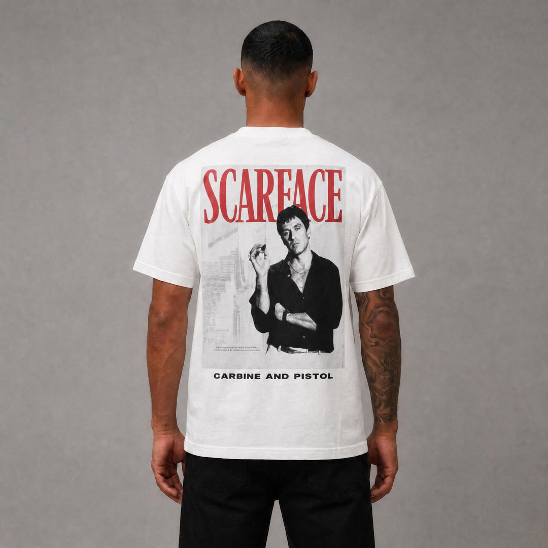 "Scarface Blasted " Tee - White