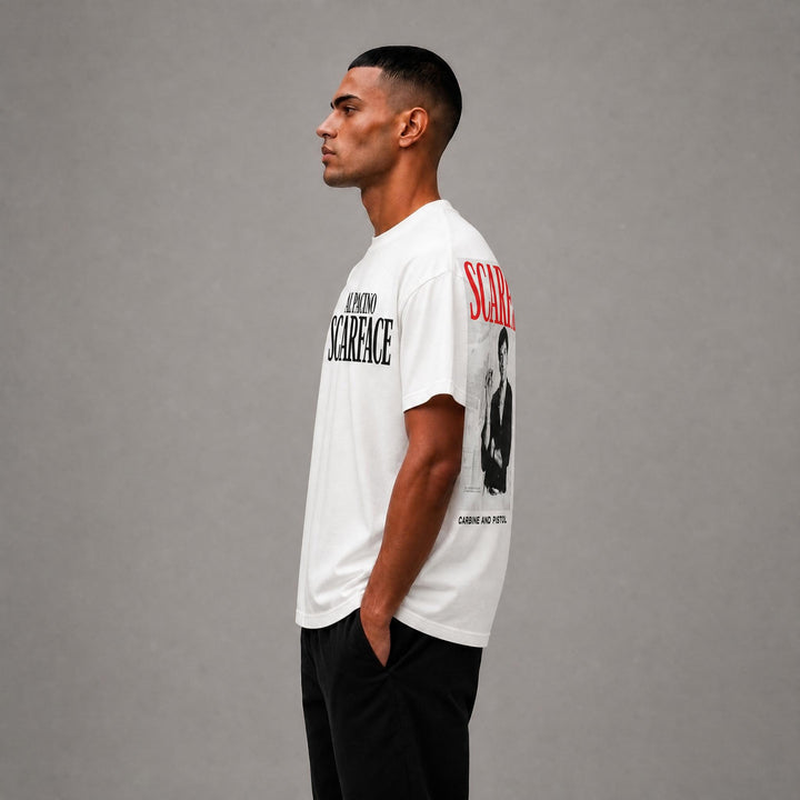 "Scarface Blasted " Tee - White