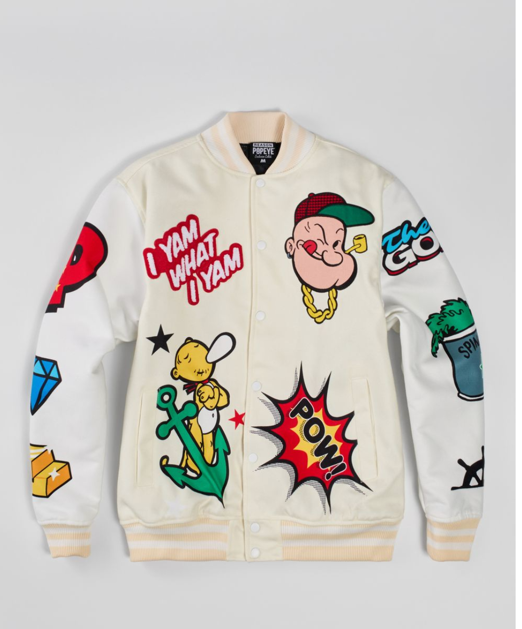 Popeye I Yam Bomber Jacket - Cream