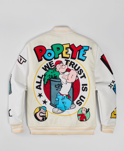 Popeye I Yam Bomber Jacket - Cream