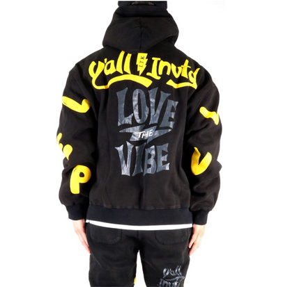 Riza Hoodie - Black And Yellow