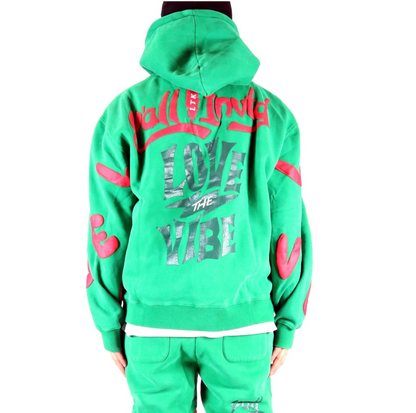 Arti Hoodie - Green And Red