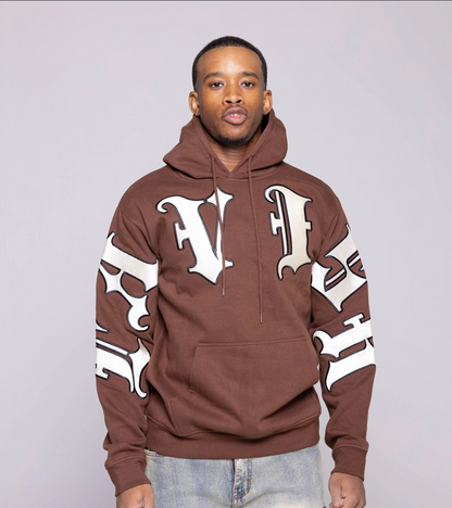 Men's Lavish Fleece Pullover Hoodie - Brown