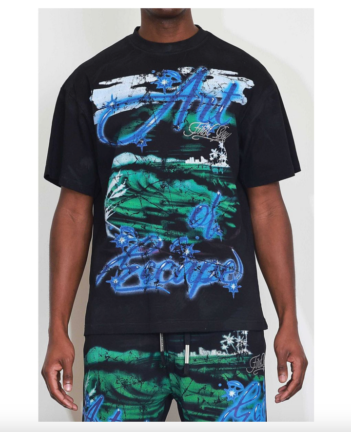 Art Of Escape Boxy Tee - Black