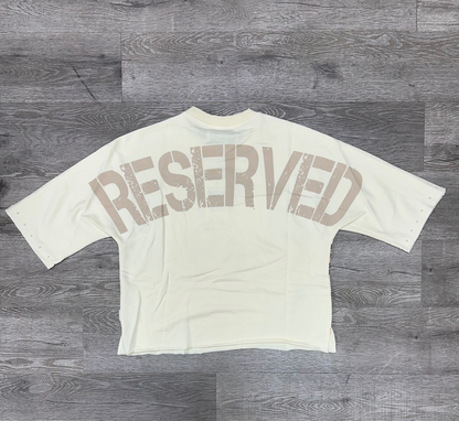 Grillz Mask Cropped Fitted Tee - Off White
