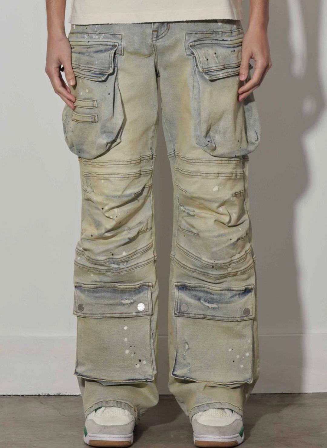 Y2k Utility Cargo Pants (2) - Light Stone Tint