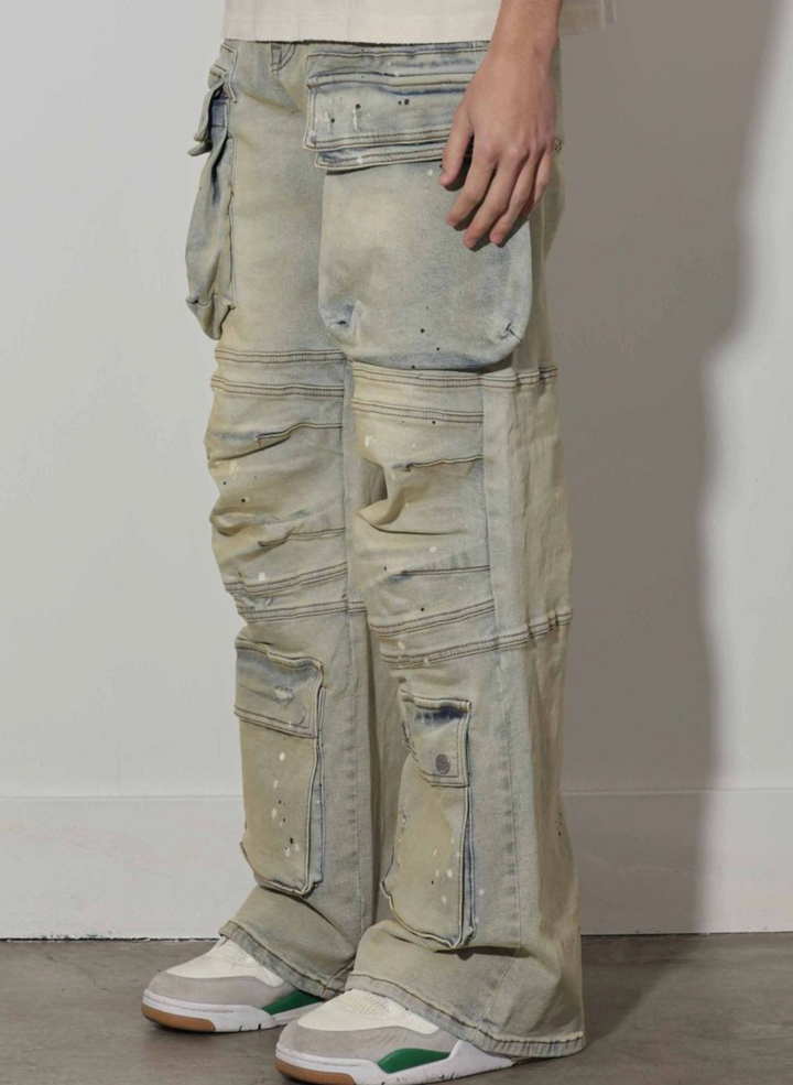 Y2k Utility Cargo Pants (2) - Light Stone Tint